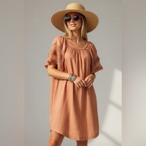 Old Navy Dress Crochet Flutter Sleeve Casual‎ Summer XS